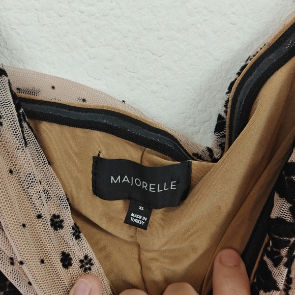 Majorelle Bradley Mini Strapless Dress in Pink Romance Black Velvet Size XS - Picture 8 of 12